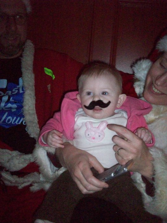 Chloe with Mustache