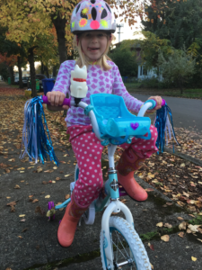 chloe on bike